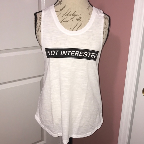 2/$10 1LARGE LEFT "Not Interested" Tank - Picture 3 of 3
